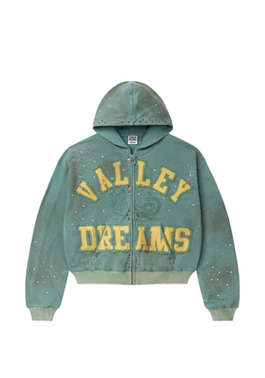 VALE FOREVER Bank rhinestone-embellished hoodie - Blue