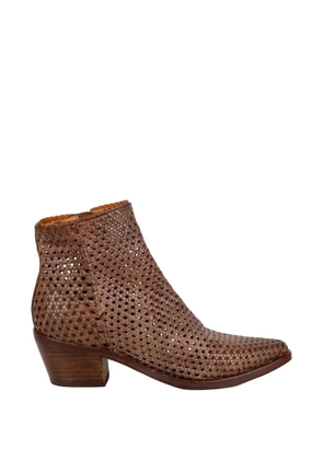Zolfo woven leather boots - Brown
