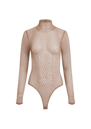 KHAITE Fena lace bodysuit - Neutrals