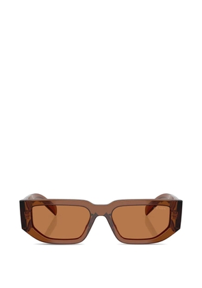 Prada triangle-logo sunglasses - Brown