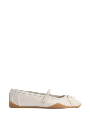 Giuseppe Zanotti Mary Jane bow strap ballet flat - White