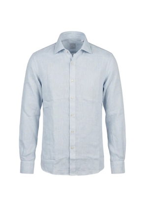 120% Lino long-sleeve linen shirt - Blue