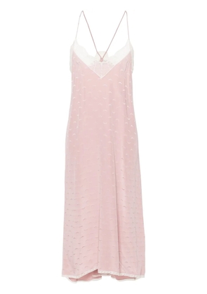 Zadig&Voltaire Risty wings-jacquard midi dress - Pink