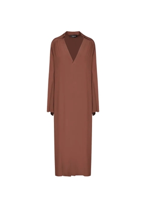 Federica Tosi v-neck kaftan dress - Brown