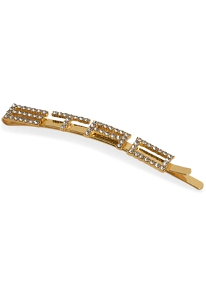ETRO logo-lettering rhinestone hair clip - Gold