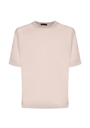 Dell'oglio fine-knit short-sleeve T-shirt - Neutrals