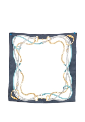 Gucci Horsebit-print square scarf - Neutrals
