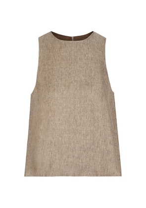 Emporio Armani sleeveless textured top - Neutrals