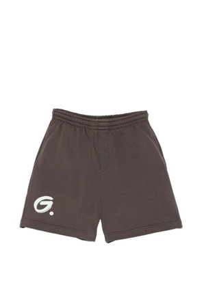 GEORGE. logo-print shorts - Brown
