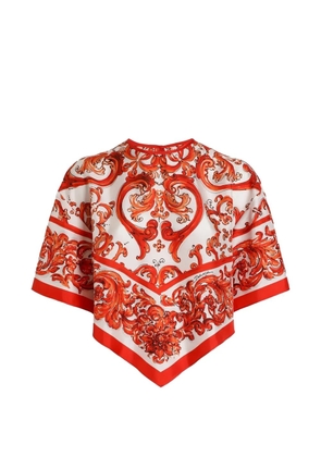 Dolce & Gabbana crew neck graphic top - White