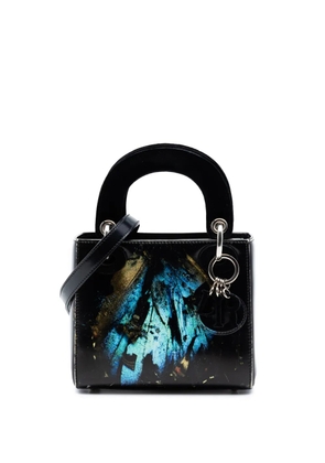 Christian Dior Pre-Owned 2016 Limited Edition Mat Collishaw Lady Art Mini Calfskin Butterfly Lady Dior satchel - Black