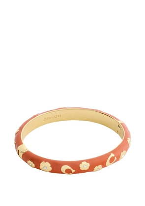 Coach enamel floral-motif bangle - Gold