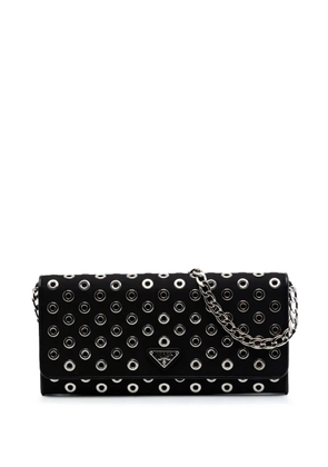 Prada Pre-Owned 2000-2013 Tessuto Grommet Wallet On Chain crossbody bag - Black