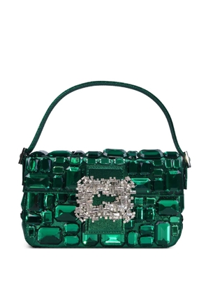 Gedebe stone-embellished buckle tote bag - Green