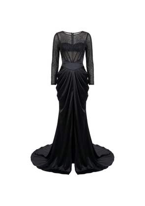 Gattinolli by Marwan embroidered mermaid dress - Black