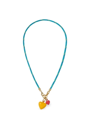Roxanne Assoulin Happy Cord double-heart necklace - Blue