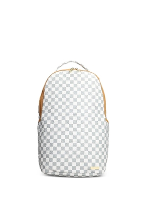 Sprayground check-pattern embossed backpack - White