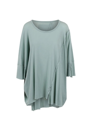 Black Label asymmetric seam-detail T-shirt - Green