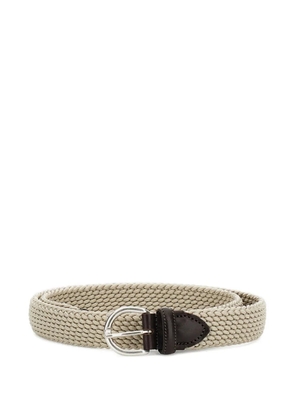 ALBERTO LUTI elastic braided belt - Neutrals