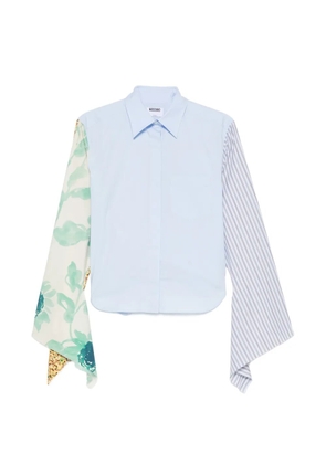 Moschino panelled long-sleeve shirt - Blue