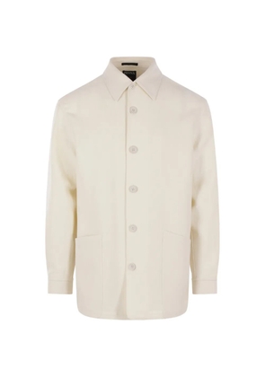 Zegna button-up patch-pocket shirt - Neutrals