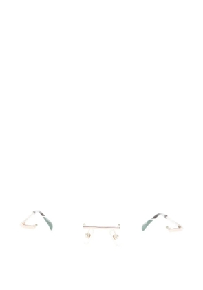 S.T. Dupont rimless rectangle-frame glasses - Gold