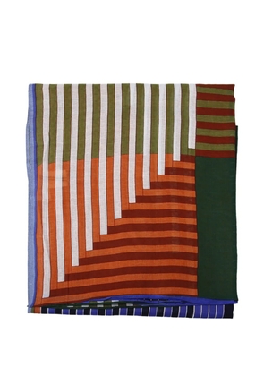 mapoésie striped colour-block scarf - Blue