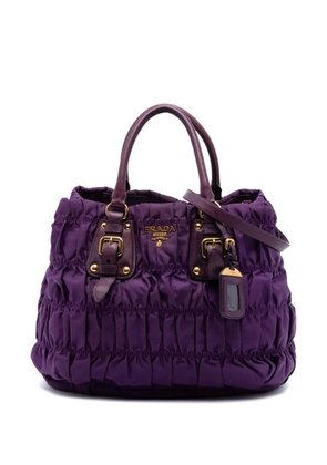Prada Pre-Owned 2010-2026 Tessuto Gaufre satchel - Purple