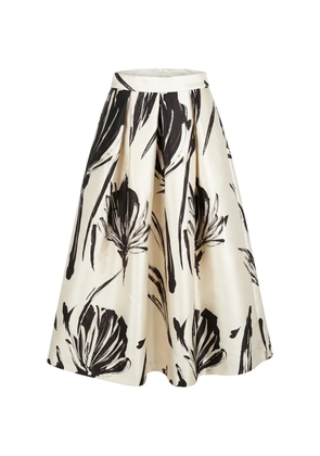 Lunatica Milano Osaka floral-print midi skirt - White