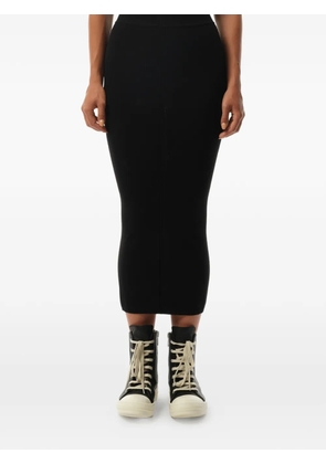 Rick Owens rib-knit elasticated-waistband skirt - Black