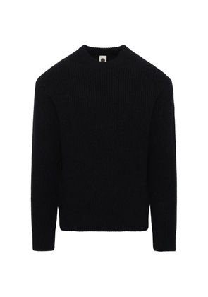 Vowels ribbed-knit sweater - Black