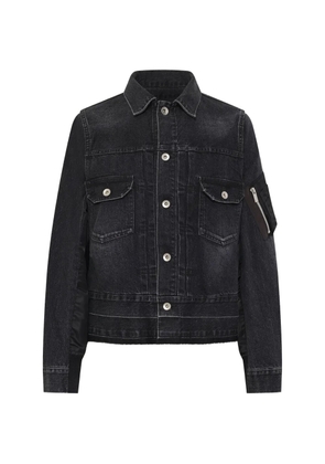 sacai denim jacket - Black
