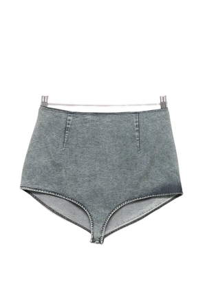 Hui Hui zip-fastening mini shorts - Blue