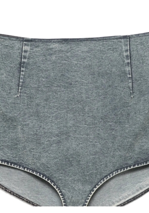 Hui Hui zip-fastening mini shorts - Blue