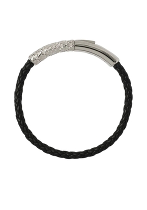 Burberry check leather bracelet - Black