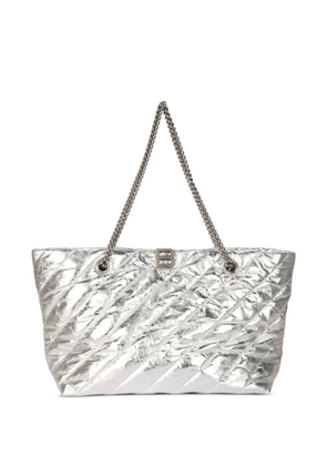 Balenciaga medium Crush quilted tote bag - Silver