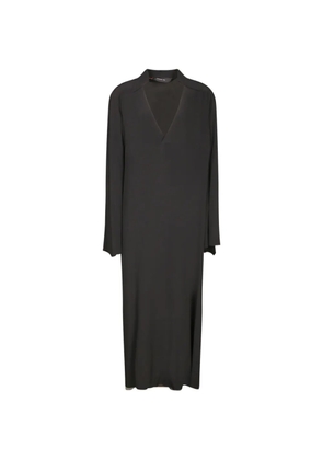 Federica Tosi V-neck long-sleeve midi dress - Black