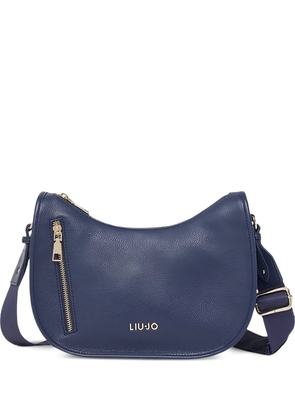 LIU JO logo-plaque curved crossbody bag - Blue