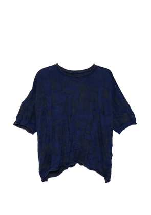 Y's abstract-pattern T-shirt - Blue