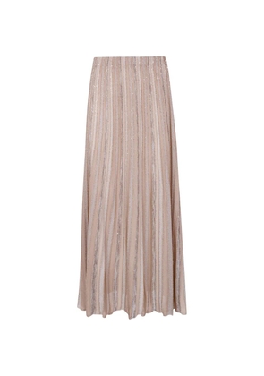 D.Exterior sequin-embellished maxi skirt - Neutrals