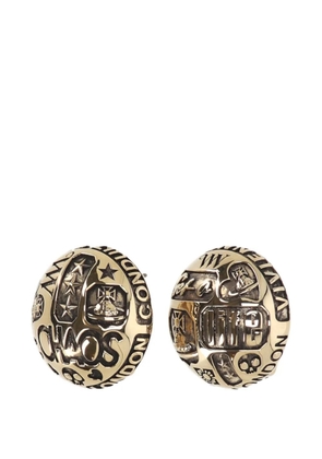 Vivienne Westwood Victorine engraved earrings - Gold