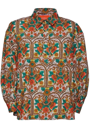 La DoubleJ Poet printed shirt - Brown