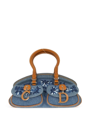 Christian Dior Pre-Owned 2005 Detective floral-embroidered tote bag - Blue