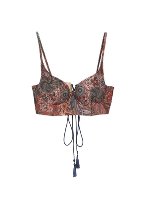 ETRO paisley-print cropped top - Black