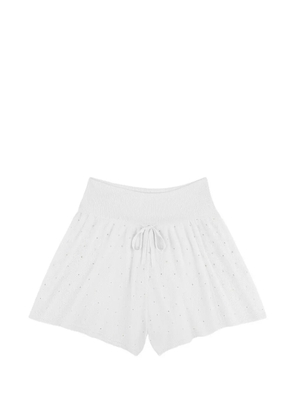 AREA crystal-embellished shorts - White