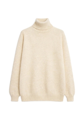 Fortela Shetland Turtleneck wool-knit sweater - Neutrals