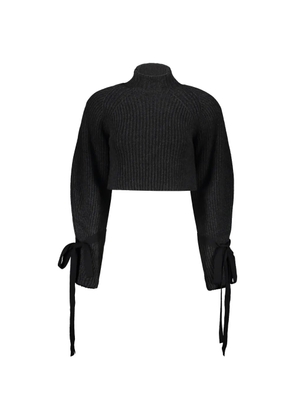 Ellery balloon-sleeve cropped sweatshirt - Grey