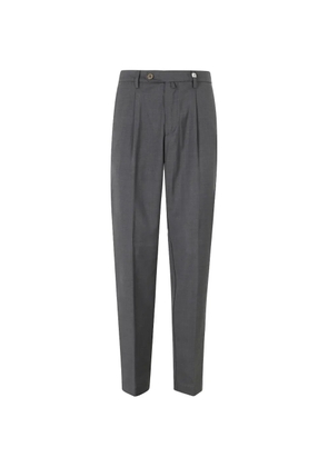 Myths pleated pressed-crease trousers - Grey