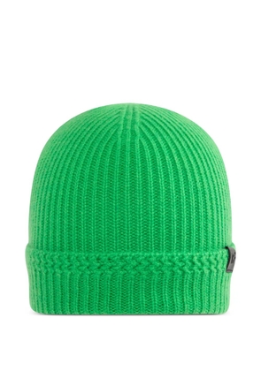 TOM FORD ribbed cashmere beanie hat - Green