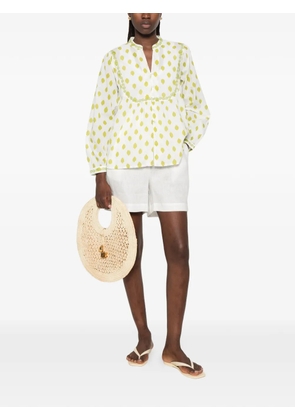 MC2 Saint Barth Maggy logo-embroidered shorts - White